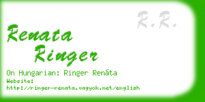 renata ringer business card