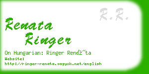 renata ringer business card
